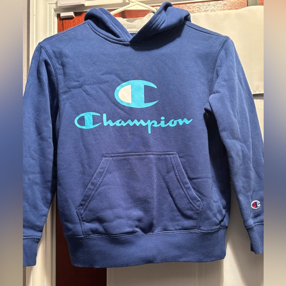 Boys Champion Blue Hoodie - Sz: S